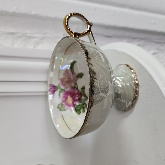 Vintage pearlized Teacup and Saucer, made in japan - Picture 3 of 6